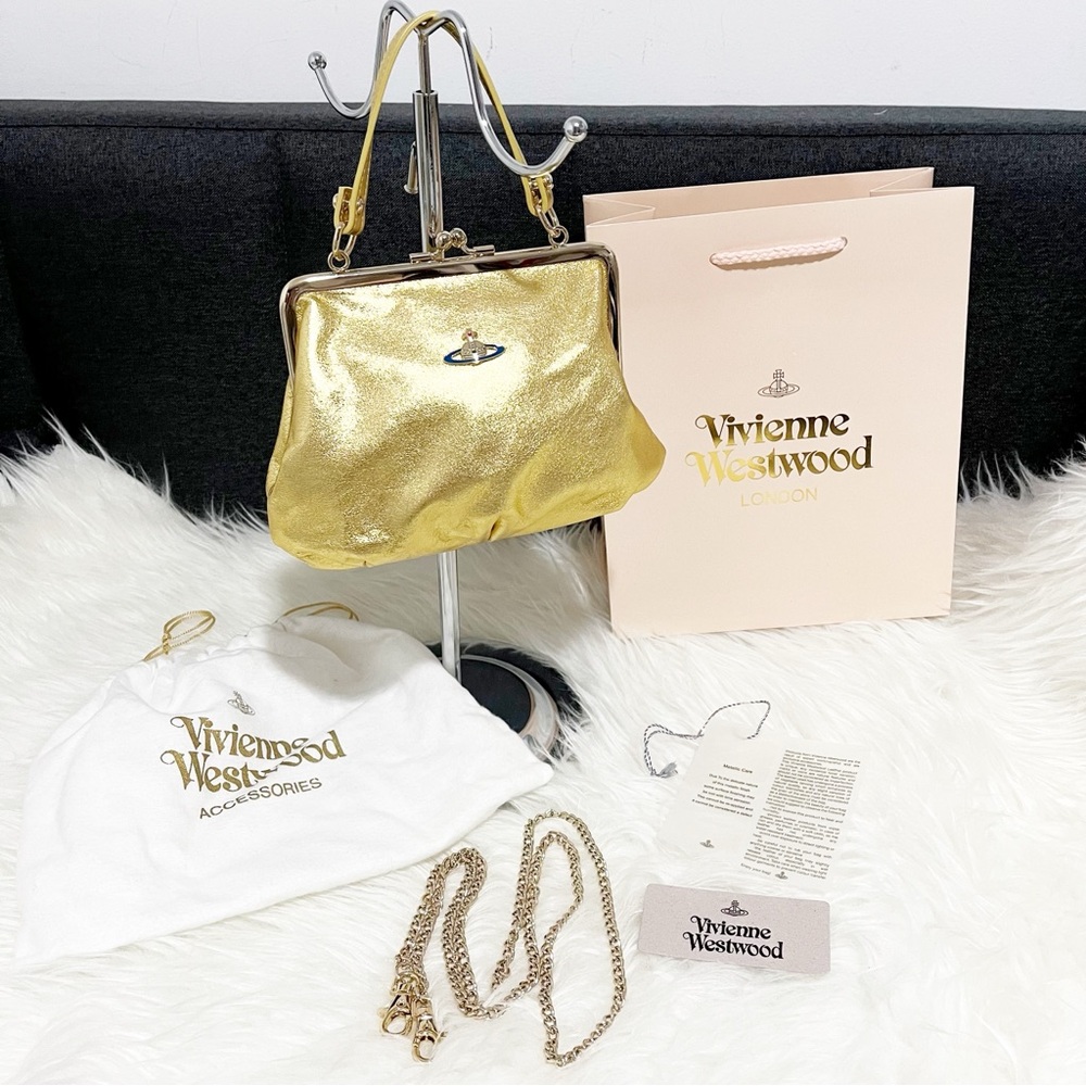Vivienne Westwood Gold Nappa Handbag / Crossbody